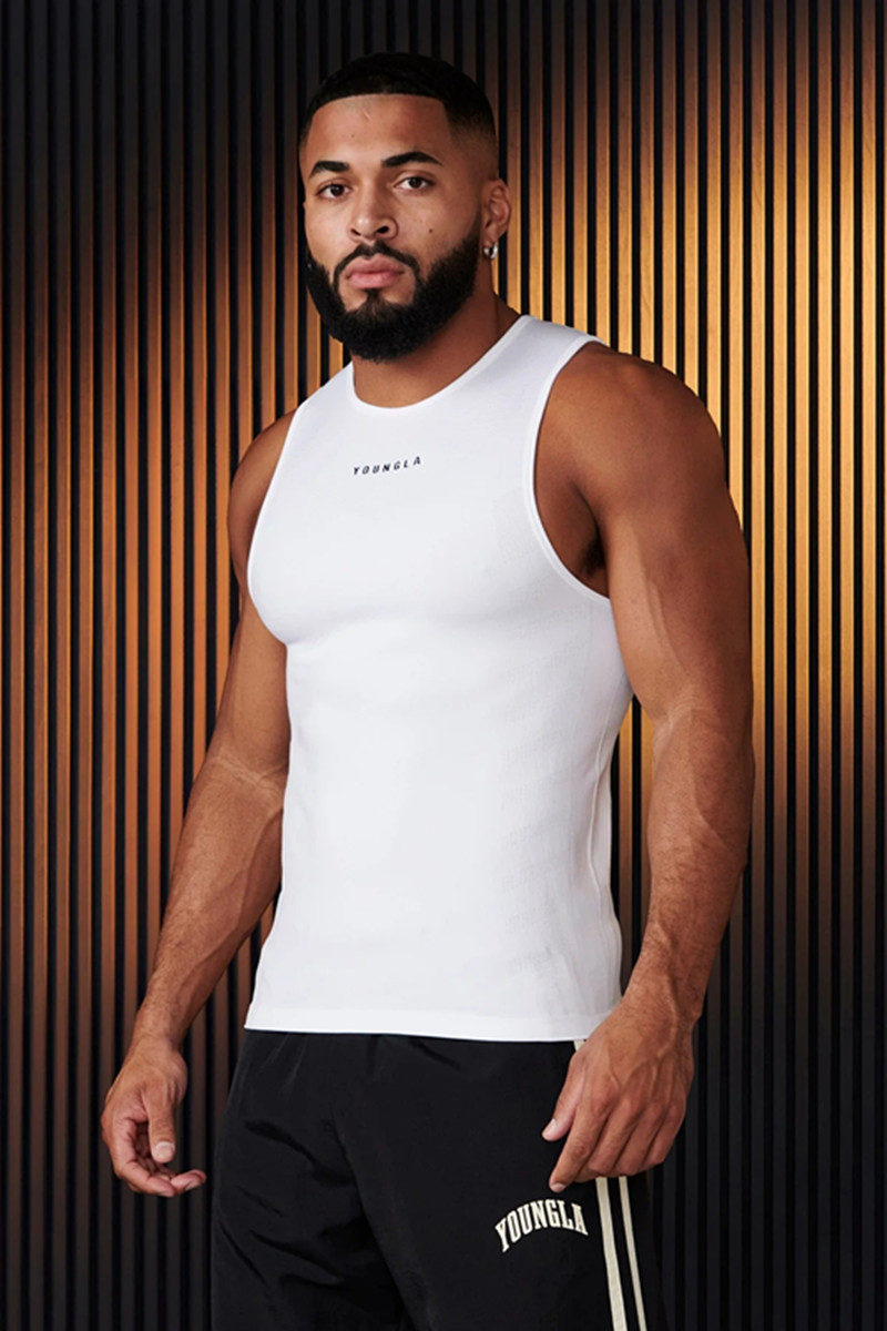 White YoungLA Tank Top - supplier BX-08