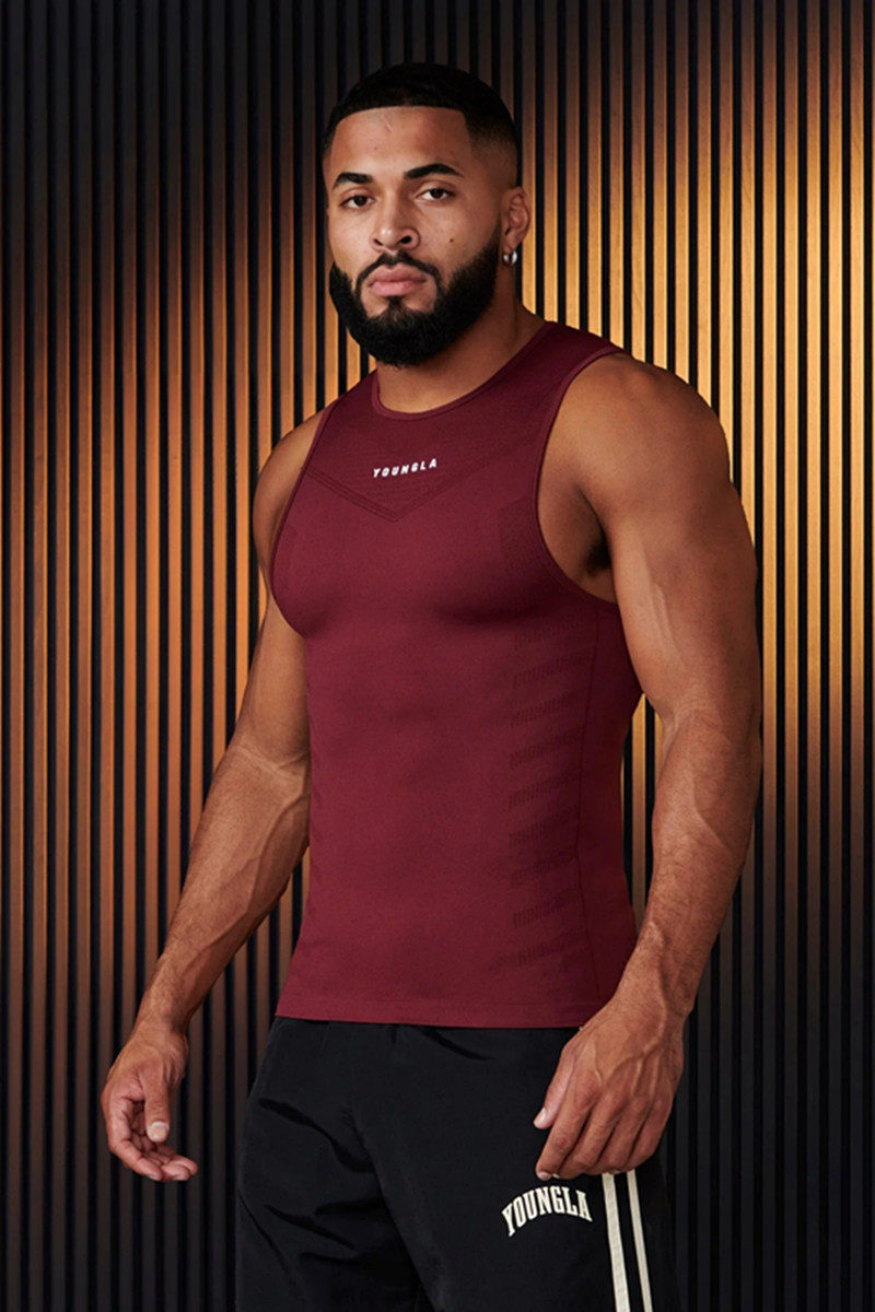 Burgundy YoungLA Tank Top - supplier BX-08