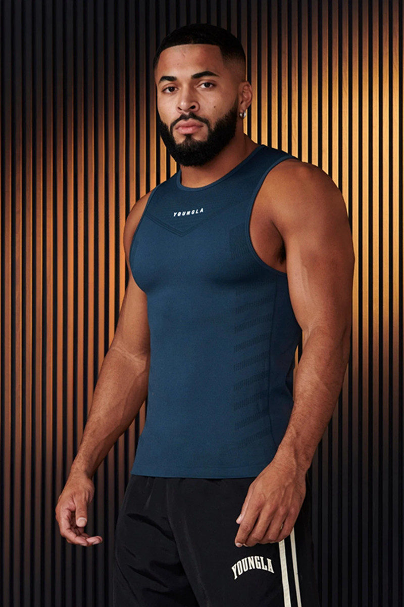 Peacock Blue YoungLA Tank Top - supplier BX-08