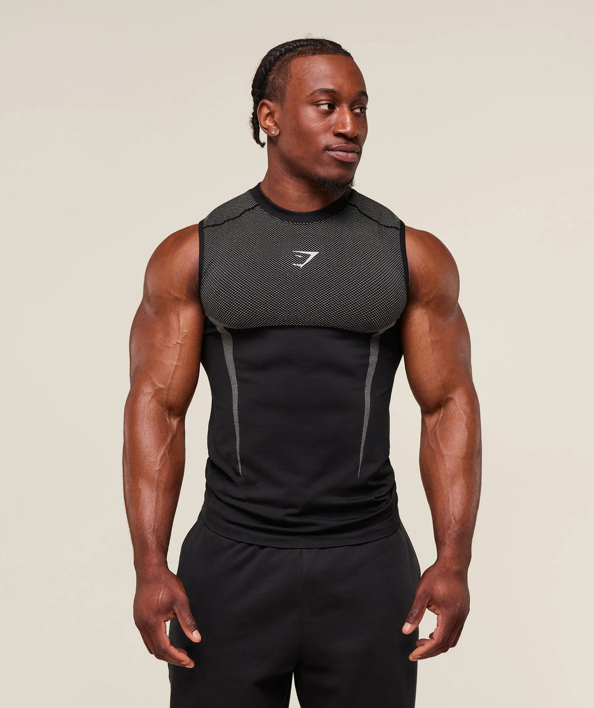 Black / Gray Gymshark Tank Top - supplier BX-10