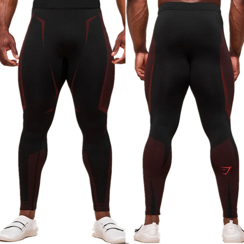 Black / Red Print Gymshark Training Leggings - supplier CK-29
