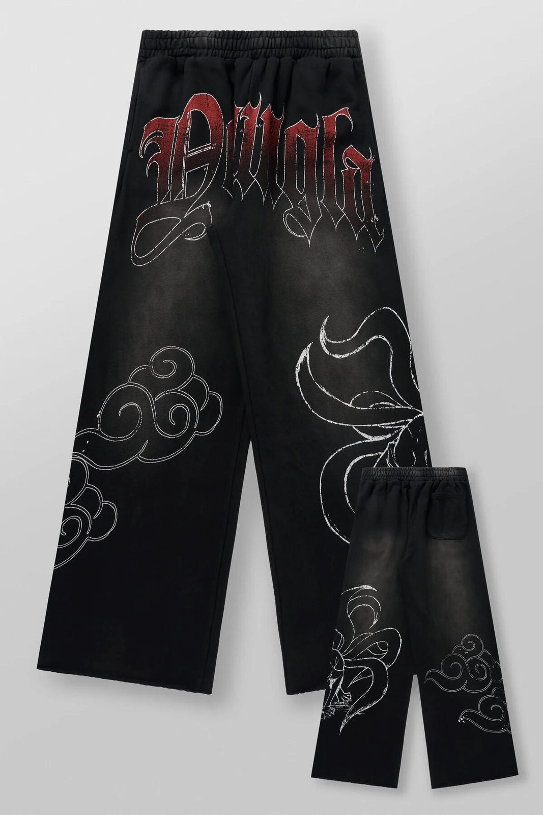 Black / Red Graphic YoungLA Graphic Pants - supplier CK-33