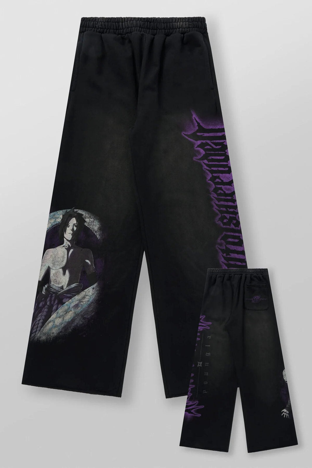 Black / Purple Graphic YoungLA Graphic Pants - supplier CK-33