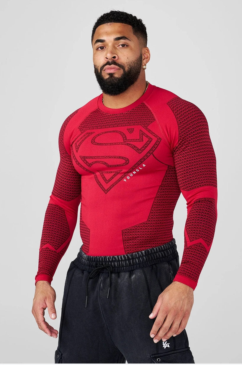 Red YoungLA Long-Sleeve Top - supplier CX-07