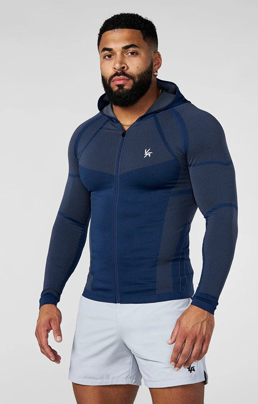 Blue YoungLA Full-Zip Training Hoodie - supplier CX-11