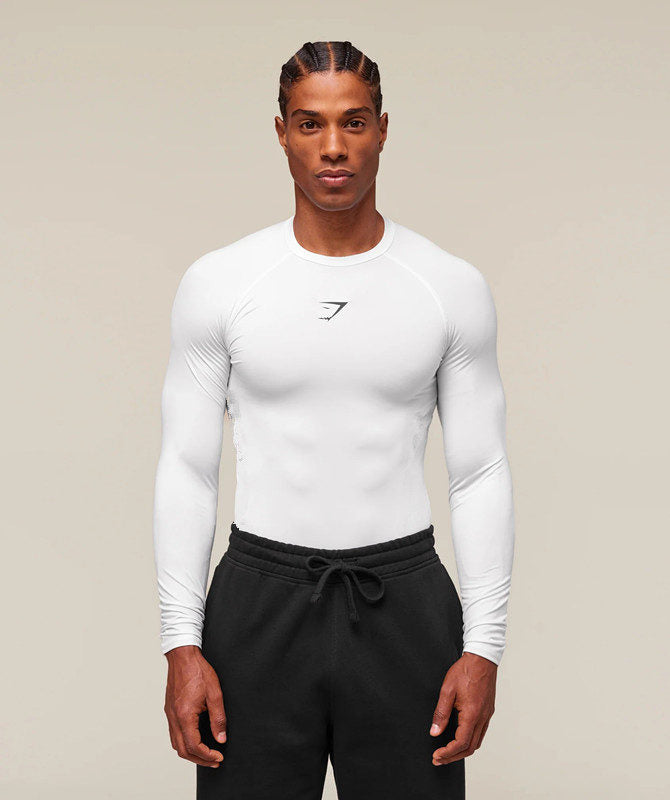 White Gymshark Camo Long-Sleeve Top - supplier CX-12