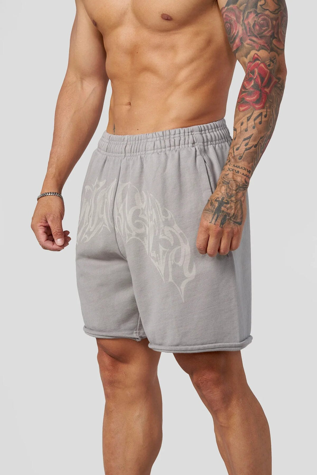 Light Gray YoungLA Shorts - supplier DK-03
