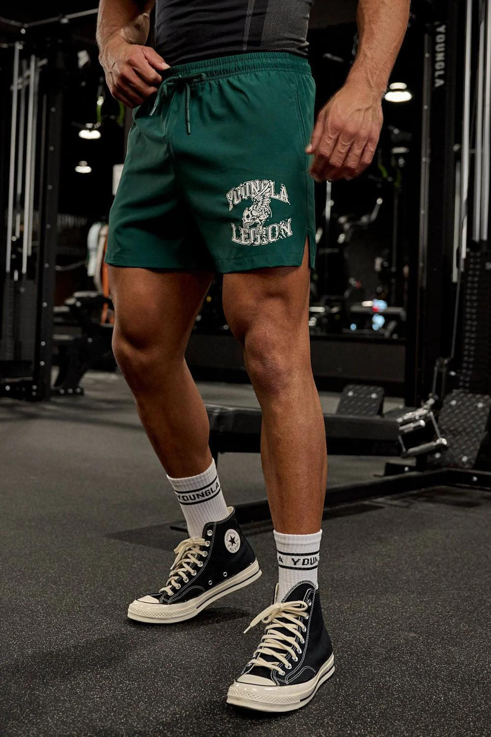 Green YoungLA Shorts - supplier DK-15