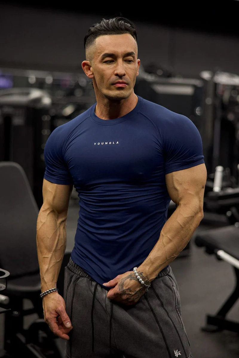 Navy Blue YoungLA T-Shirt - supplier TX-04