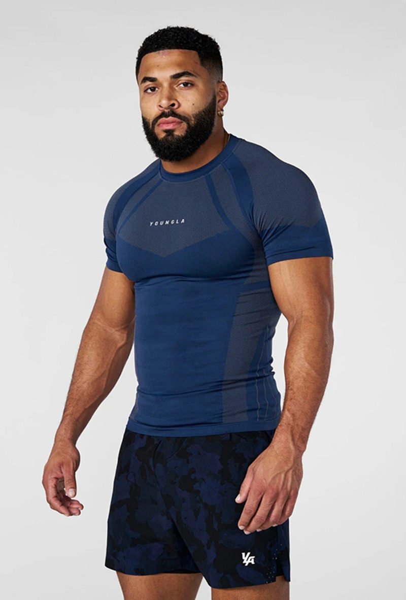 Navy Blue YoungLA Graphic T-Shirt - supplier TX-16