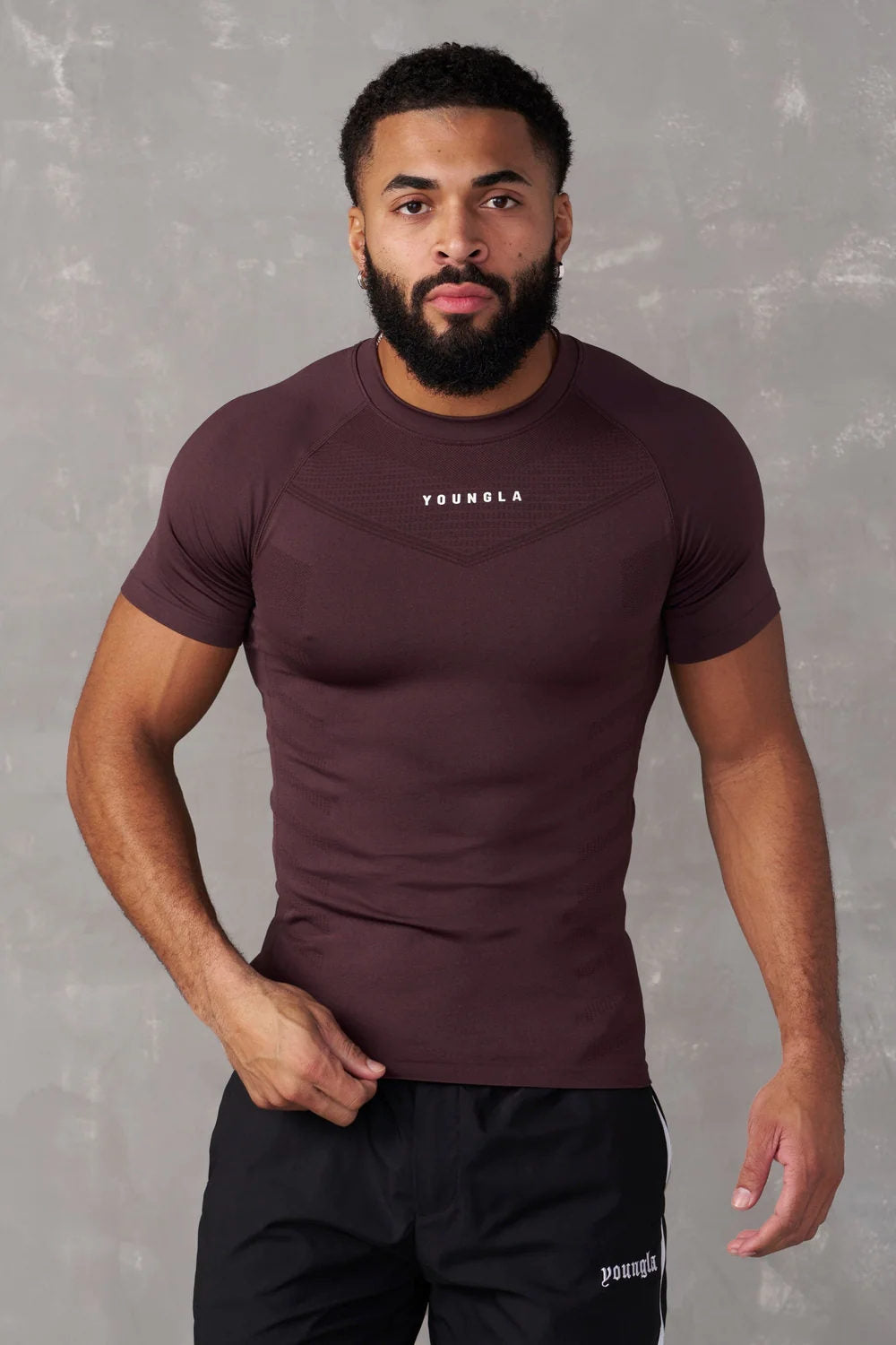 Burgundy YoungLA T-Shirt - supplier TX-28