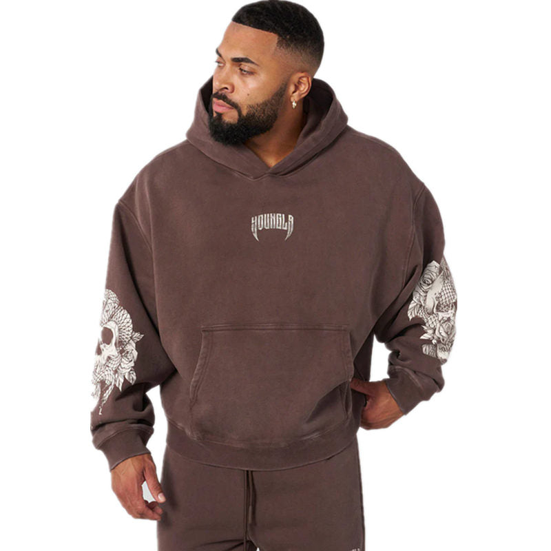 Brown YoungLA Hoodie - supplier TZ-WY-10