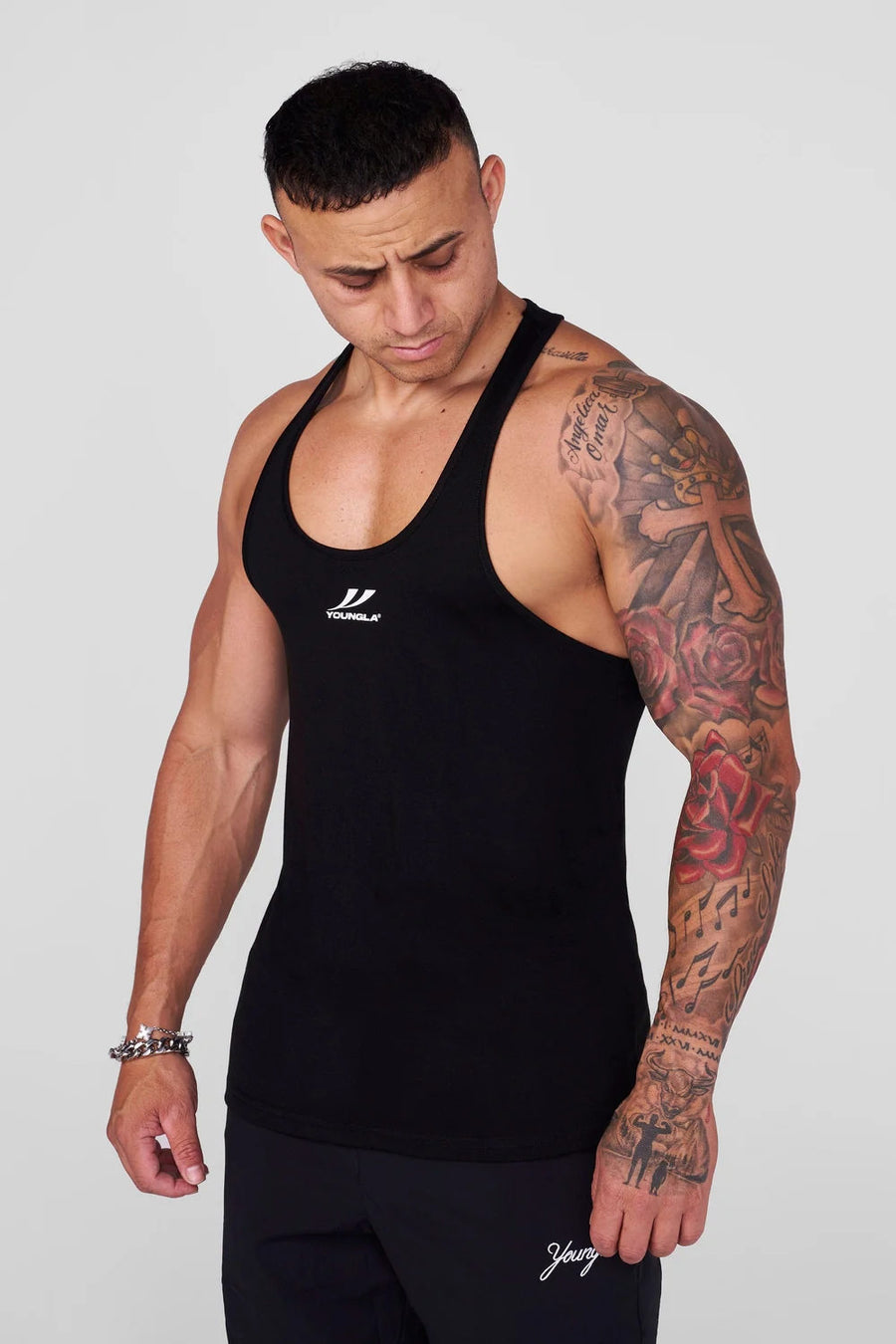Black YoungLA Tank Top - supplier BX-06