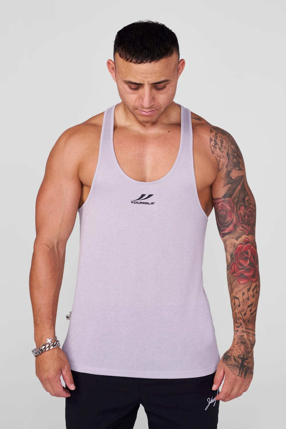 Light Gray YoungLA Tank Top - supplier BX-06