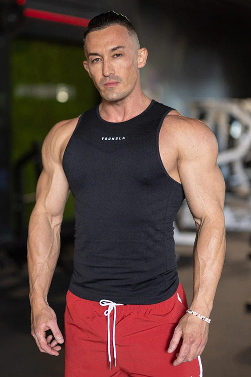 Black YoungLA Tank Top - supplier BX-08