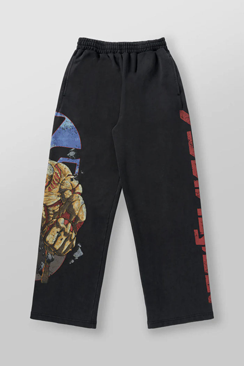 Black / Sword Graphic YoungLA Graphic Pants - supplier CK-01