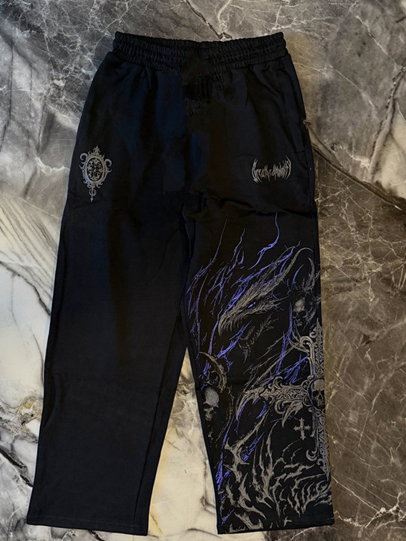 Black / Purple Print BreatheDivinity Graphic Pants - supplier CK-30