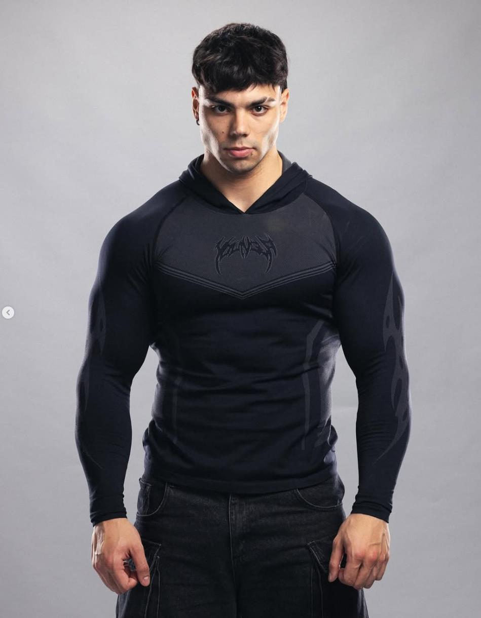 Black YoungLA Long-Sleeve Training Hoodie - supplier CX-05