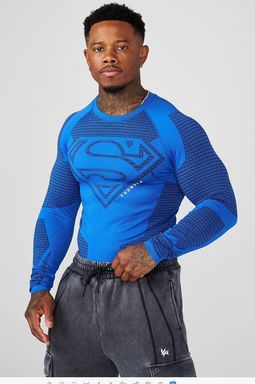 Blue YoungLA Long-Sleeve Top - supplier CX-07