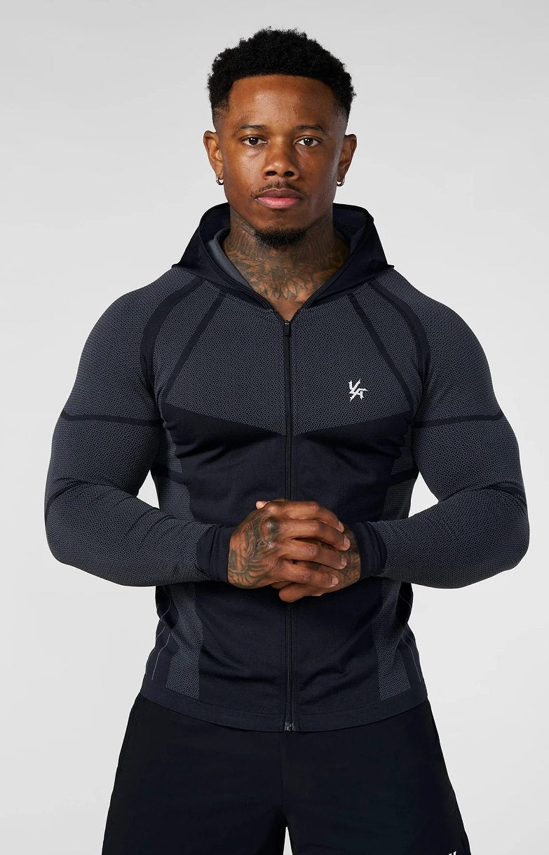 Black YoungLA Full-Zip Training Hoodie - supplier CX-11