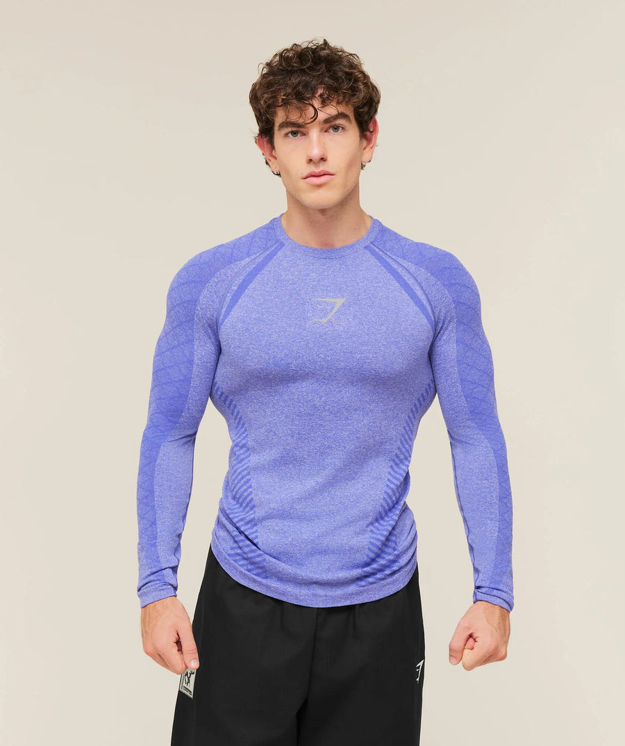 Blue-Purple Gymshark Long-Sleeve Top - supplier CX-15