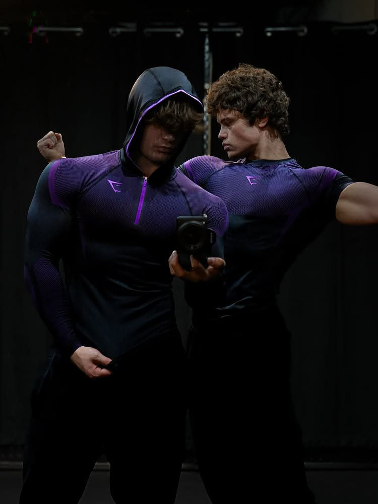Purple Gymshark Quarter-Zip Training Top - supplier CX-19