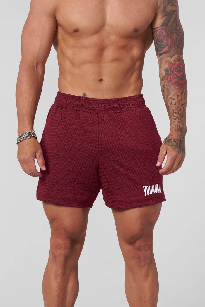 Burgundy YoungLA Shorts - supplier DK-02