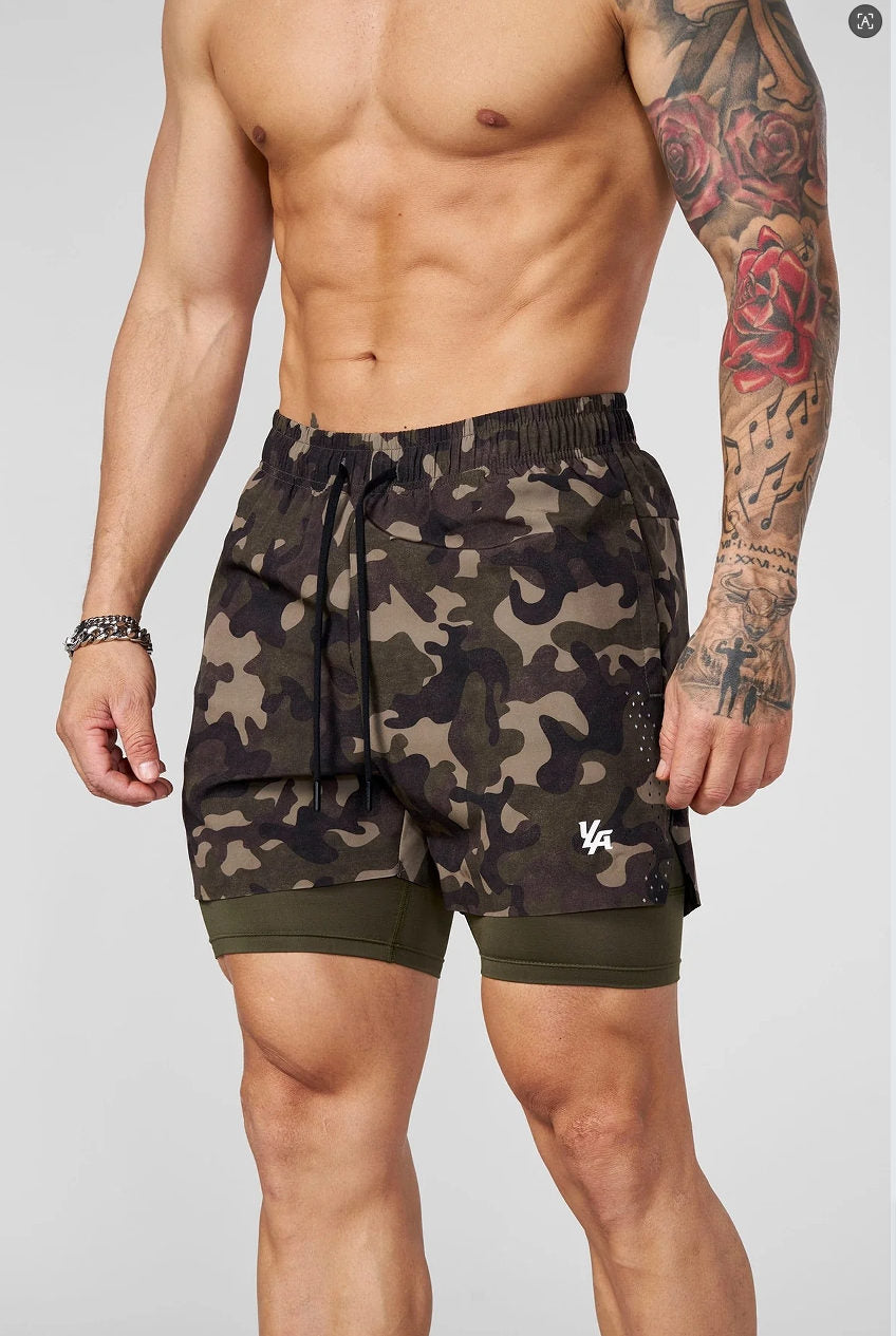 Dark Camo YoungLA Camo Shorts - supplier DK-12