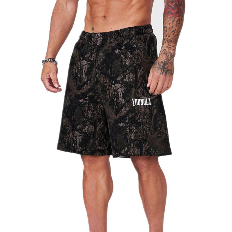 Black Camo YoungLA Camo Shorts - supplier DK-21