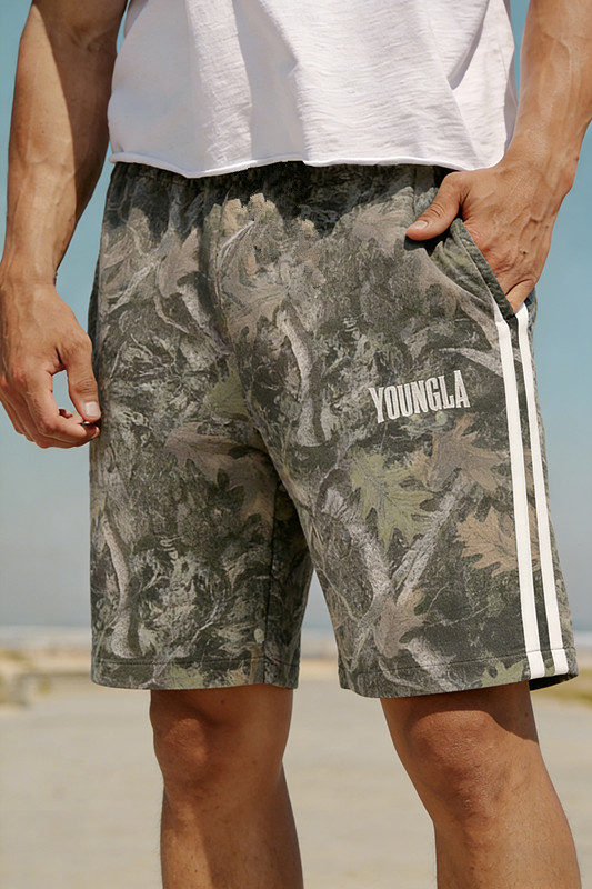 Army Green Camo YoungLA Camo Shorts - supplier DK-30