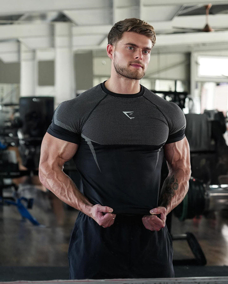 Black / Off-White Print Gymshark Graphic T-Shirt - supplier TX-10