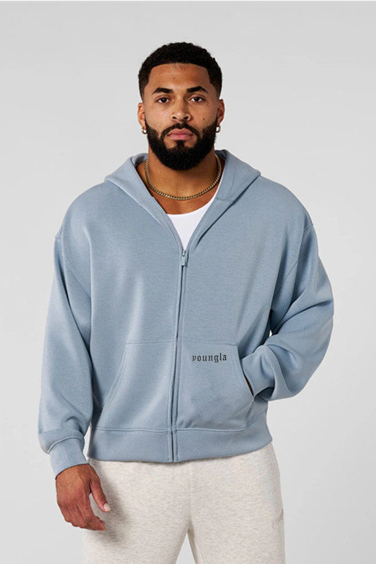 Light Blue Gymshark Zip-Up Hoodie - supplier WY-06