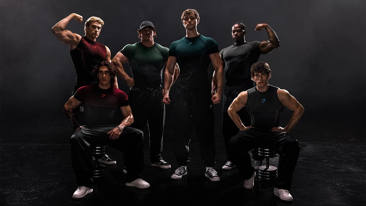 Athletes wearing dark performance gymwear